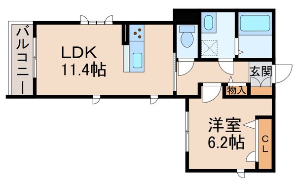 和歌山市駅 徒歩4分 2階の物件間取画像